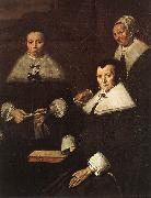 HALS, Frans Regentesses of the Old Men's Almshouse (detail) oil